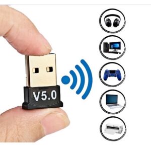 Adaptador e Receptor USB Bluetooth 5.0 para Notebooks Bluetooth 5.0: Conexão estável e alcance ampliado. Plug and Play: Fácil de conectar e usar. Transmissor de Áudio: Para música e chamadas com alta qualidade. Compatibilidade Universal: Funciona com vários dispositivos Bluetooth. Design Compacto: Pequeno e discreto. Ideal para uma experiência de áudio sem fios de alta qualidade.