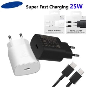 Carregador Turbo 25W com Carregamento Super Rápido USB C e Cabo Tipo C Incluso
