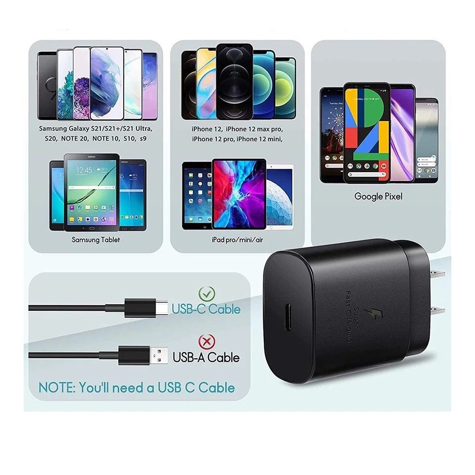 Carregador 25W Turbo Carregar Super Rápido USB C+Cabo Tipo C (2) Carregador Turbo 25W USB C Potência de 25W: Carregamento rápido e eficiente. Cabo Tipo C Incluso: Pronto para conectar e usar. Compatibilidade Universal: Ideal para dispositivos USB C. Perfeito para quem precisa de carregamento super rápido.