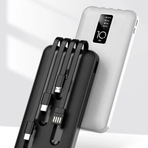 Carregador Portátil 10000Mah Turbo Power Bank Com Tela Lcd 100% Original Universal