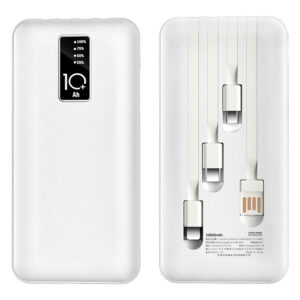 Carregador Portátil Turbo Power Bank 10000mAh com Tela LCD Alta Capacidade: 10000mAh para várias cargas. Tela LCD: Exibe o status da carga em tempo real. Carregamento Rápido: Tecnologia Turbo para eficiência. Compatibilidade Universal: Ideal para dispositivos USB. Portátil: Compacto e leve, fácil de transportar. Originalidade: Produto 100% original para segurança. Perfeito para quem busca praticidade e controle total da carga.