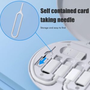 Conjunto de adaptador de cabo de carregamento múltiplo 6 em 1 USB C para USB Kit de cabo adaptador de celular Suporte de telefone