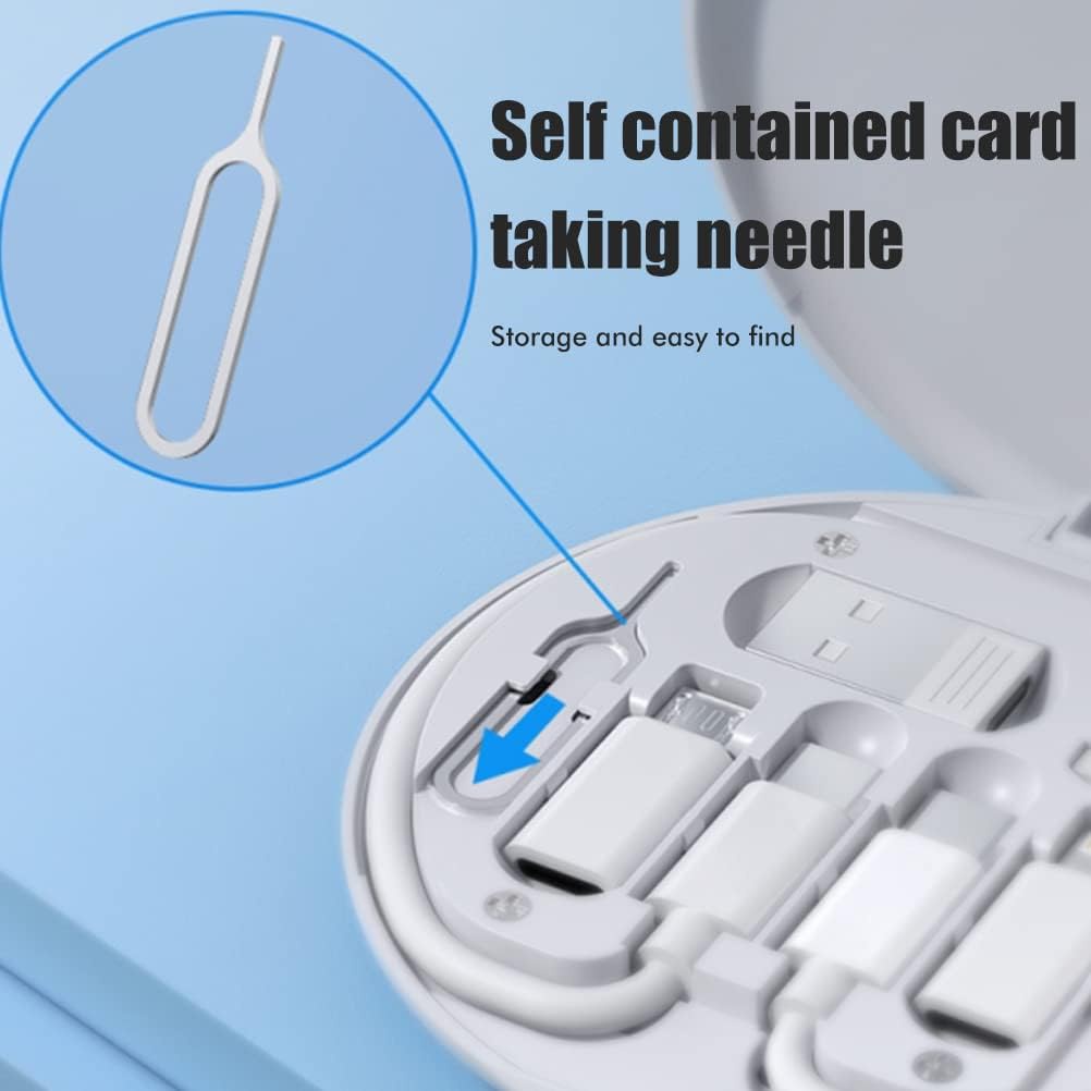 Conjunto de adaptador de cabo de carregamento múltiplo 6 em 1 USB C para USB Kit de cabo adaptador de celular Suporte de telefone (1) Conjunto de Adaptador de Cabo 6 em 1 Multifuncional: Vários adaptadores para carregamento e dados. USB C para USB: Conexão eficiente para dispositivos USB C. Kit Completo: Inclui todos os cabos necessários. Suporte de Telefone: Para visualização ideal durante o carregamento. Portátil: Design compacto e fácil de levar. Durável: Materiais resistentes para uso prolongado. Ideal para quem busca praticidade e organização