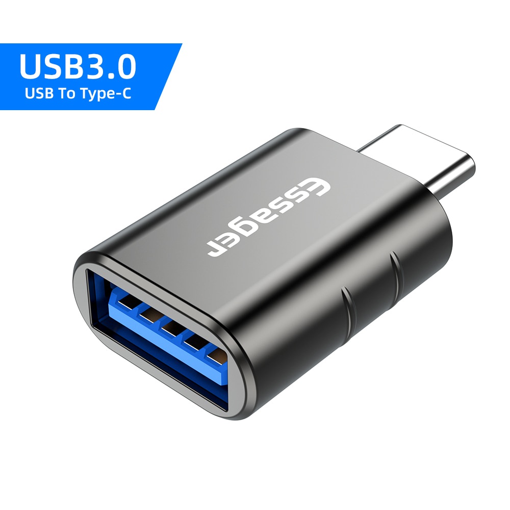 Essa Essager USB 3.0 Tipo c Adaptador OTG Conversor Macho Para Fêmea USBC Connectorotg (2) Adaptador OTG Essager USB 3.0 Tipo C Alta Velocidade: USB 3.0 para transferências rápidas. Conversor USB-C para USB-A: Amplia a compatibilidade de dispositivos. Portátil: Design compacto e durável. Ideal para conexões eficientes e práticas