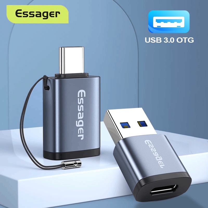 Essa Essager USB 3.0 Tipo c Adaptador OTG Conversor Macho Para Fêmea USBC Connectorotg Adaptador OTG Essager USB 3.0 Tipo C Alta Velocidade: USB 3.0 para transferências rápidas. Conversor USB-C para USB-A: Amplia a compatibilidade de dispositivos. Portátil: Design compacto e durável. Ideal para conexões eficientes e práticas