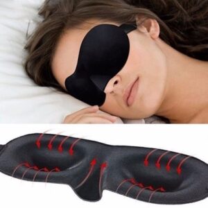 Máscara Tapa Olhos 3D para Dormir Bloqueio de Luz Total: Design 3D que se ajusta ao rosto. Conforto Acolchoado: Material macio que não pressiona os olhos. Ajuste Universal: Tira ajustável para qualquer tamanho de cabeça. Material Respirável: Confortável para uso prolongado. Portátil: Fácil de transportar em viagens. Ideal para um sono tranquilo e sem interrupções.