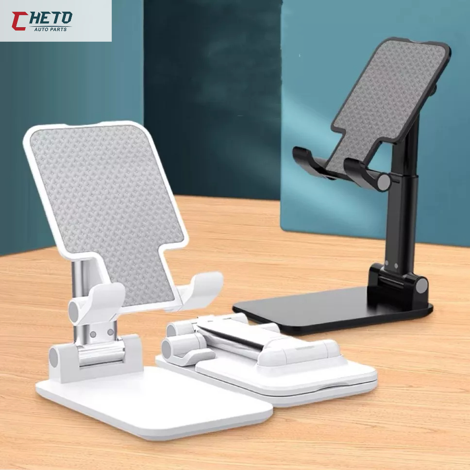 Suporte Para Celular e Tablet Dobrável Portátil Ajustável Apoio Mesa (2) Suporte Dobrável para Celular e Tablet Portátil: Fácil de dobrar e transportar. Ajustável: Vários ângulos para visualização ideal. Estável: Base sólida e segura. Compatível: Serve para diversos dispositivos. Design Moderno: Estilo que se adapta a qualquer lugar. Ideal para quem busca praticidade e conforto ao usar dispositivos móveis