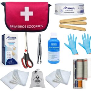 Kit de Primeiros Socorros Completo Bolsa resistente e portátil Contém itens essenciais como bandagens e antissépticos Compartimentos para organização fácil Acompanha nota fiscal Ideal para emergências em casa ou em viagens, nosso kit é prático e confiável. Adquira o seu e fique preparado!